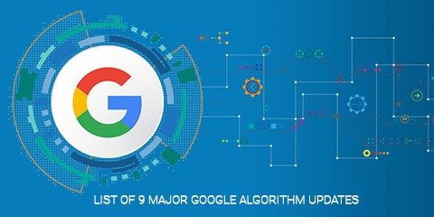 List of 9 major Google Algorithm updates for seo